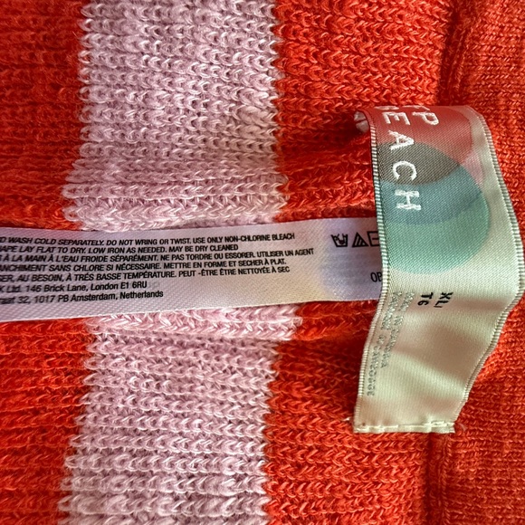 Free People Vibrant Red and Pink Knit Sweater - Picture 4 of 5